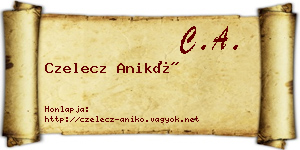 Czelecz Anikó névjegykártya